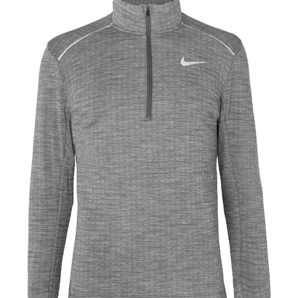 Nike Men's Therma Element 1/2 Zip Long Sleeve Running Shirt XL Gray Top BV4713 - Picture 5 of 16